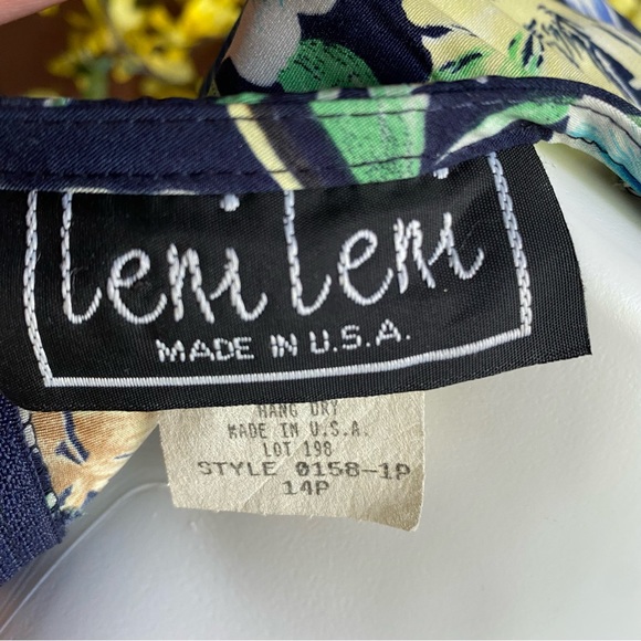 NWOT Vintage Leni Leni floral draped faux wrap dress - Picture 7 of 10